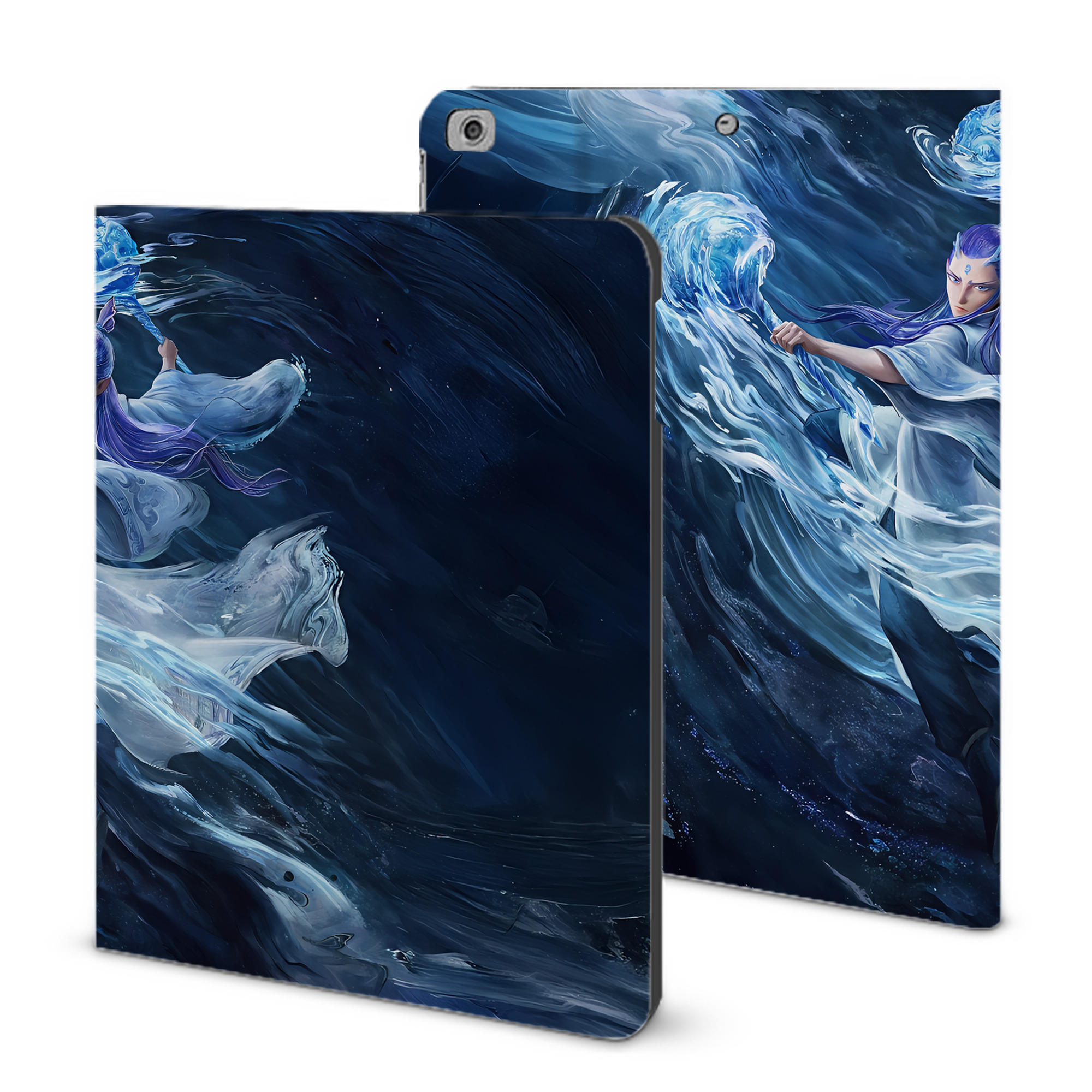 （画像用） Ne Zha 2 ナタ 魔童の大暴れ IPad ケース ブック型 PUレザー TPU 耐衝撃 軽量 薄型 ペン収納なし 全面保護 IPad 各モデル対応